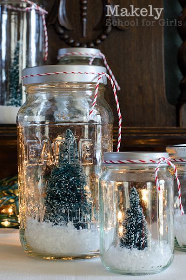 Christmas Tree Snow Jars In 4 Easy Steps Christmas Jars Christmas Snow Globes Easy Christmas Diy