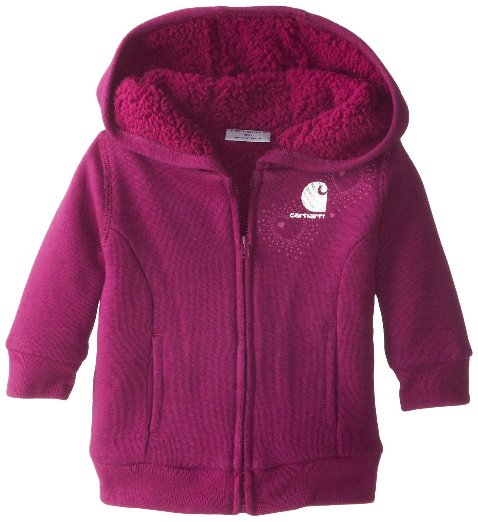 Carhartt Baby-Girls Newborn Brushed Fleece Pant Purple