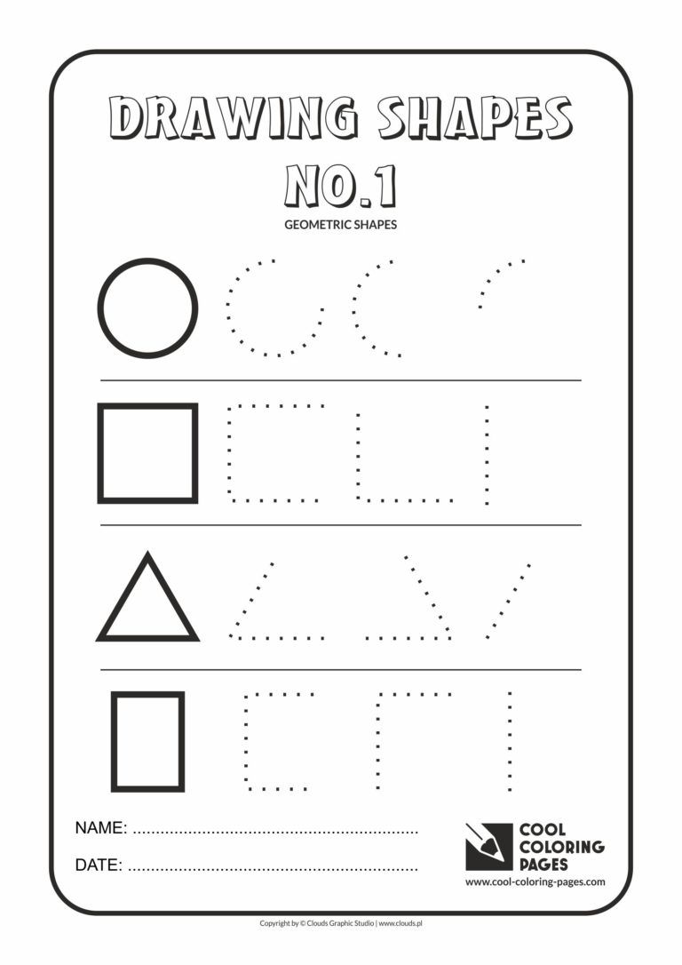cool coloring pages geometric shapes practice drawing shapes no 1