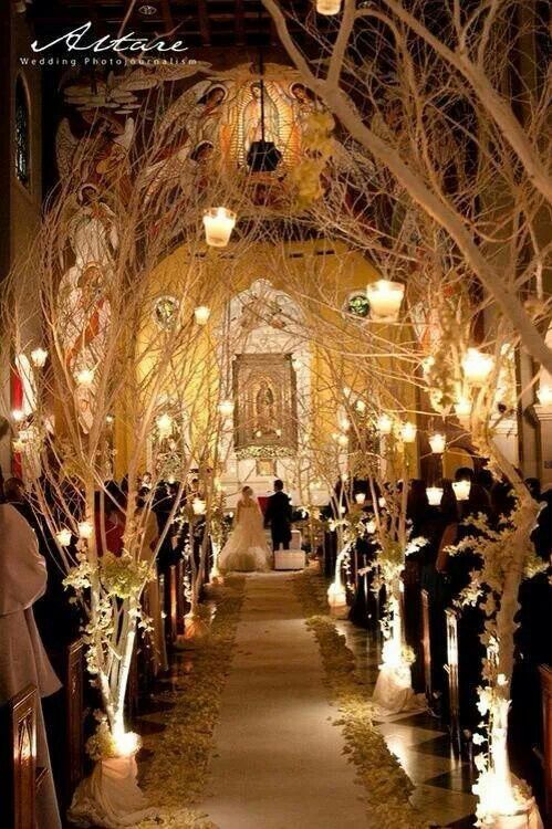 Candlelit Isle For Wedding How Romantic Indoor Wedding