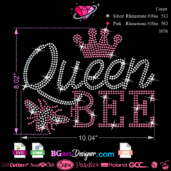 Download Queen Bee rhinestone file for Cricut Silhouette ...