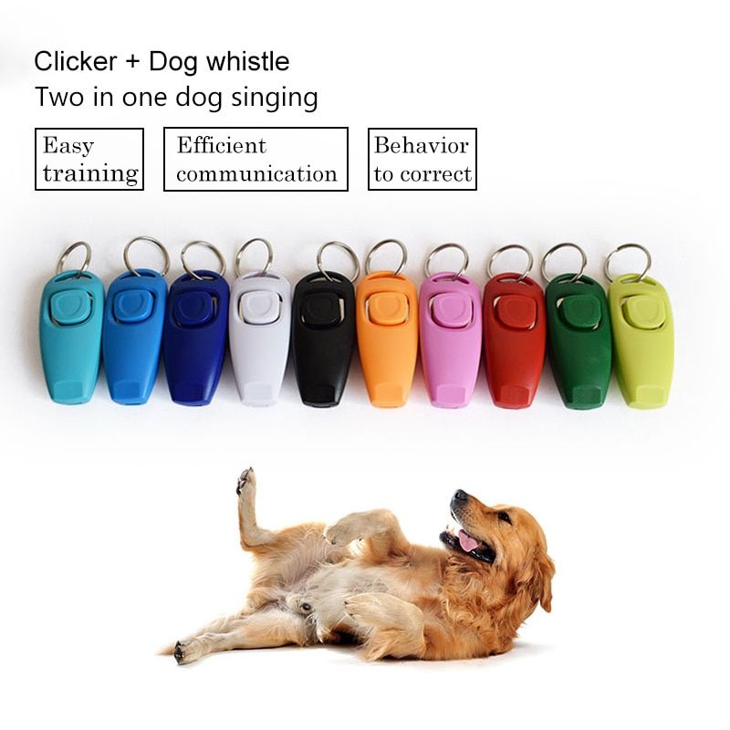 Hot Sale Combo Pet Dog Clicker Whistle Pet Trainer Click Puppy Dog