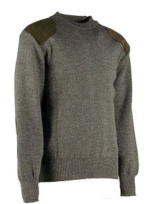 British Commando Sweater Woolly Pully Crew Neck with Epaulets