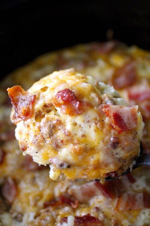 Egg Casserole In Crockpot, Eggs In Crockpot, Red Beans And Rice Recipe ...