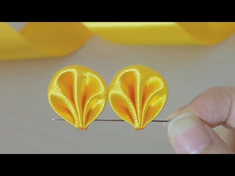 Amazing Ribbon Flower Work - Hand Embroidery Flowers Design - Sewing Hacks - Easy Flower Making - YouTube Ribbon Flowers Diy, Zipper Flowers, Kanzashi Flowers, Diy Ribbon, Ribbon Crafts, Ribbon Rose, Flower Making With Ribbon, Ribbon Sewing, Kanzashi Tutorial