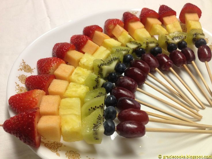 Hor Idea Oeuvre Finger Food | Gracie Cooks!: Rainbow Fruit Skewers for Wedding Hors D’oeuvres … | recipes | Pinterest | Wedding finger foods Finger foods and …