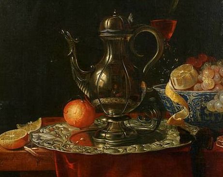 Johannes Rosenhagen Still Life With Silver Ewer And Fruit 17th Century Still Life Old Paintings Oil Painting On Canvas