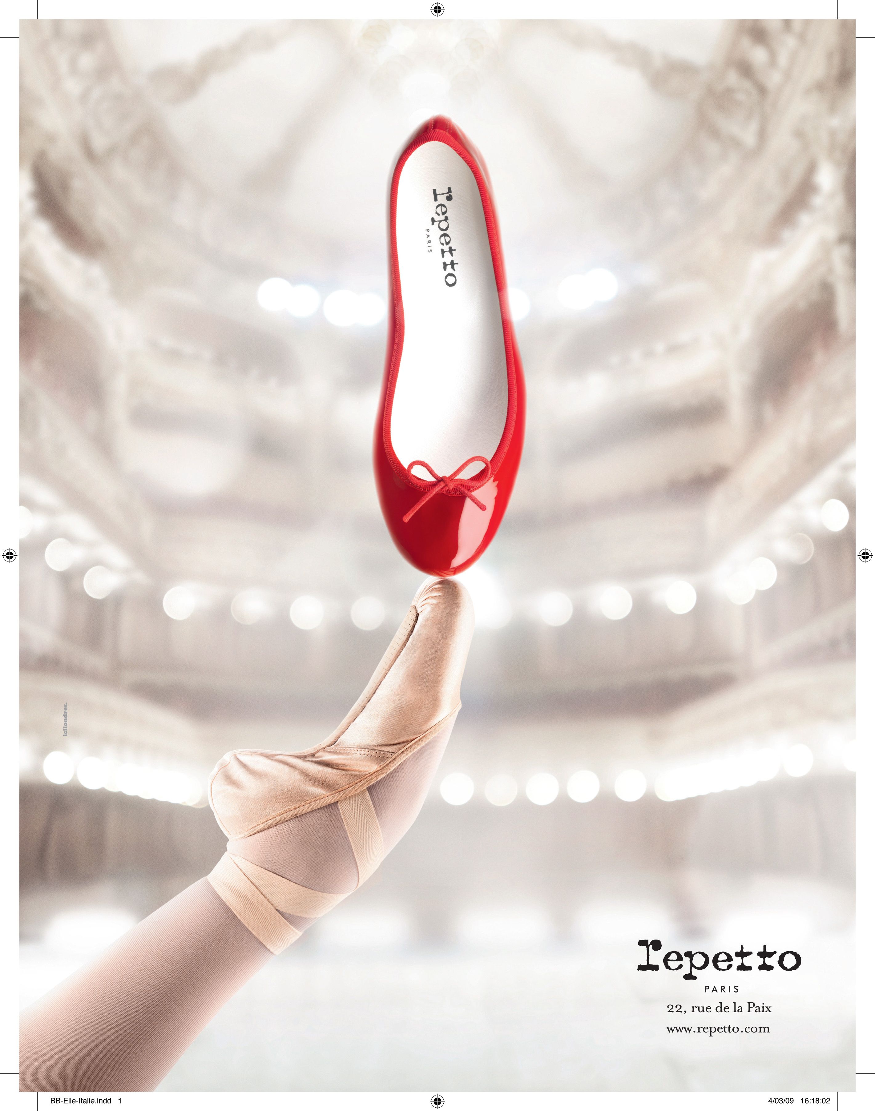 red repetto ballet flats