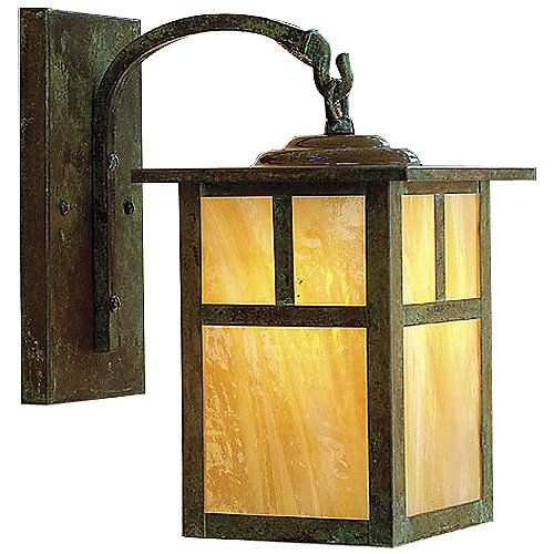 mission arched arm outdoor wall sconce by arroyo craftsman at lumens