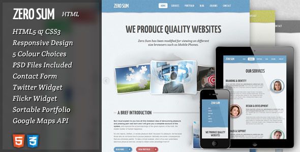 Zero Sum - HTML Responsive Template ⠀ Current Version: v1.0Zero Sum is a new, responsive design based on the PSD theme of the same name. You can use it for a veriety of purposes such as a blog, portfolio or business.View the live previ... ⠀ #css3 #flexible #html5 #jquery #sitetemplates #sortable #subatomicthemes #themeforest #business #blog #gallery #creative #mobile #modern #responsive #portfolio #stylish #clean Responsive Slider, Responsive Template, Wordpress Theme Responsive, Html Website Templates, Template Site, Banner Template, Jquery, Html5, Font Squirrel