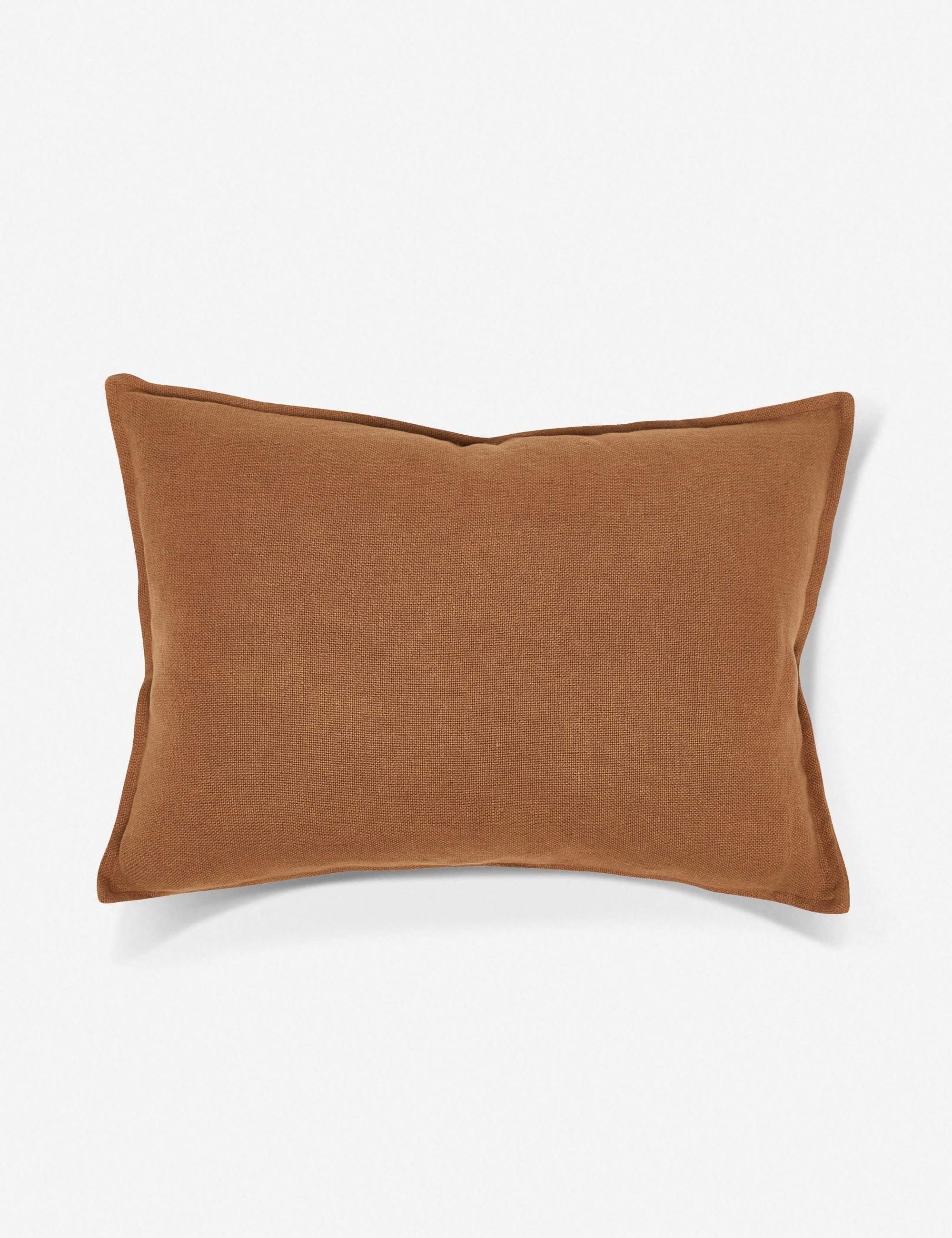 Georgia Kiran Linen Lumbar Pillow Rust linen pillow | Etsy