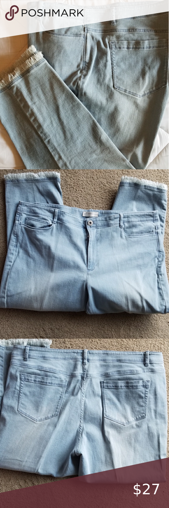 J. Jill Denim Cropped Authentic Fit Jeans Cropped Jeans, Denim Shorts, Jjill, Plus Fashion, Fashion Tips, Fashion Trends, Jeans Fit, Blue Denim, Authentic