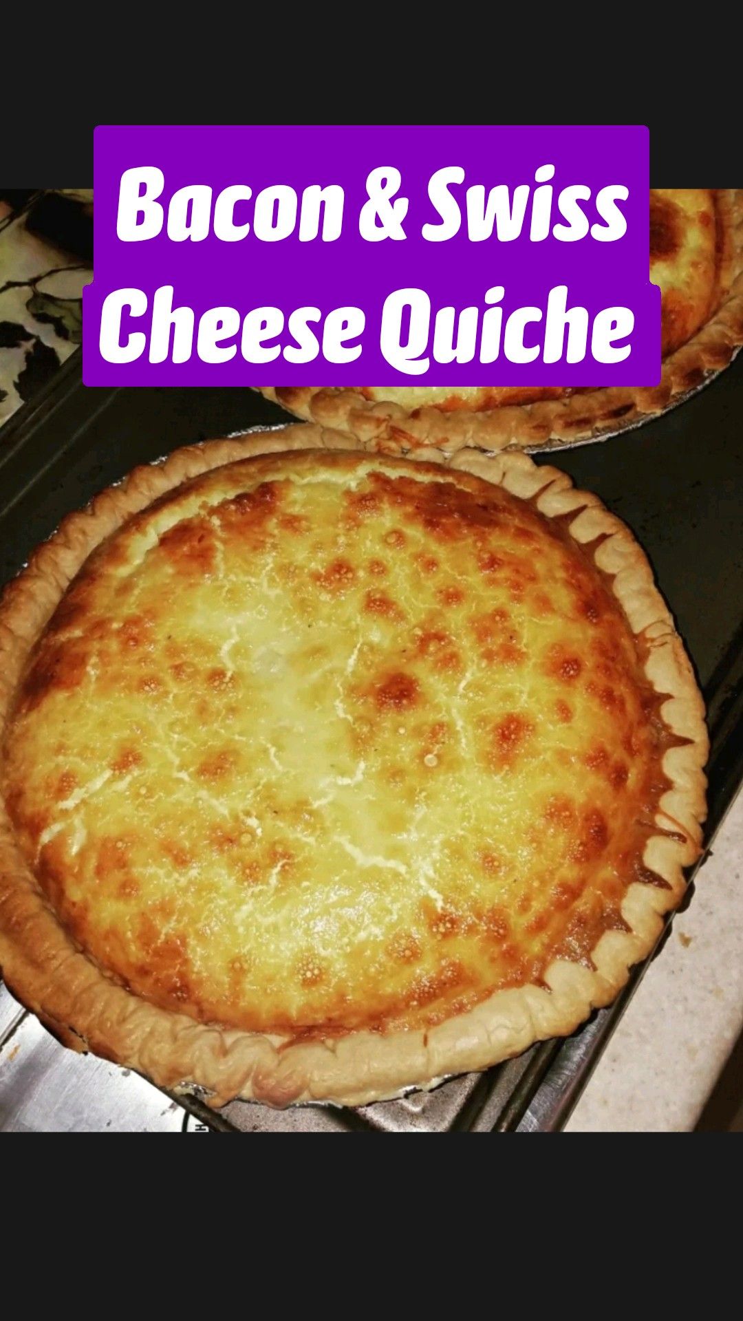 Bacon swiss cheese quiche – Artofit