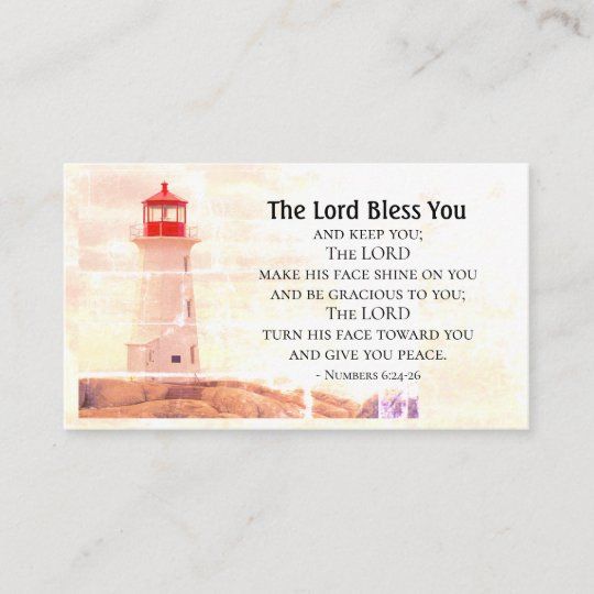 Numbers 6 24 26 The Lord Bless You Lighthouse Business Card Zazzle numbers-6-24-26-the-lord-bless-you-lighthouse-business-card-zazzle