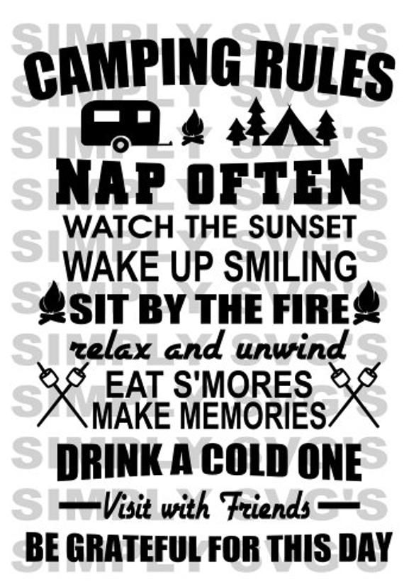 Download Camping Rules svg | Etsy in 2020 | Camping rules, Camping ...