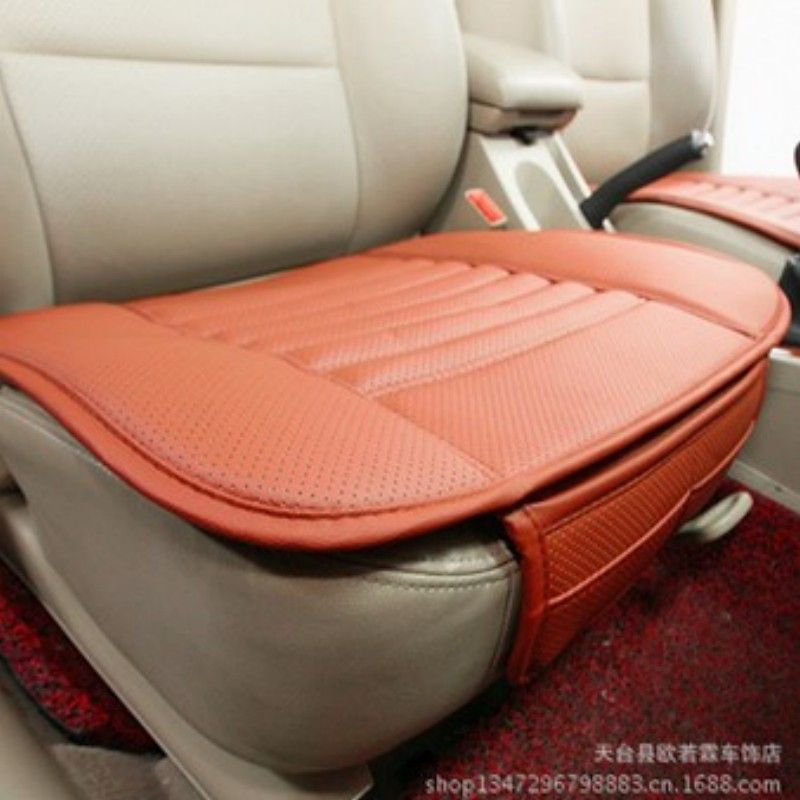 Us 10 54 Universal Front Car Seat Cover Leather Breathable Bamboo Charcoal Interior Cushion Bamboo Breat Leather Car Seat Covers Seat Cover Carseat Cover