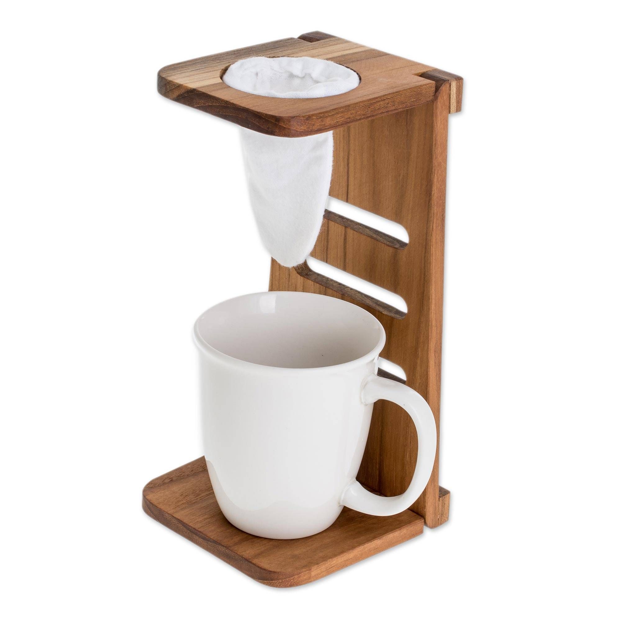 Teak Wood Single serve Drip Coffee Stand Costa Rican Morning Drip teak-wood-single-serve-drip-coffee-stand-costa-rican-morning-drip