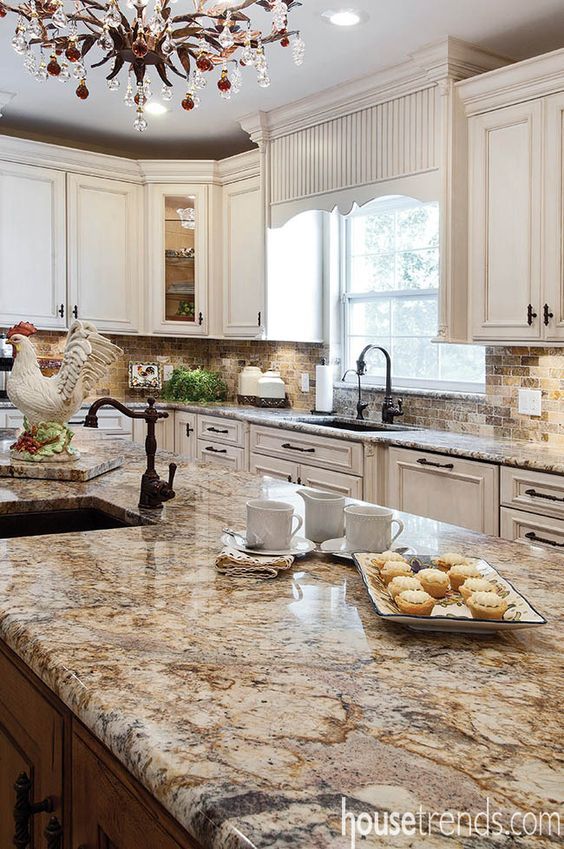 An Espresso Glaze Adds Character To The White Perimeter Cabinets And An Espresso Glaze Adds Character To The White Perimeter Cabinets And Contributes Old World Feel Of E