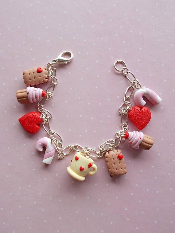 Enamel Bracelet Accessories, Enamel Charms Crafts, Charms Valentines