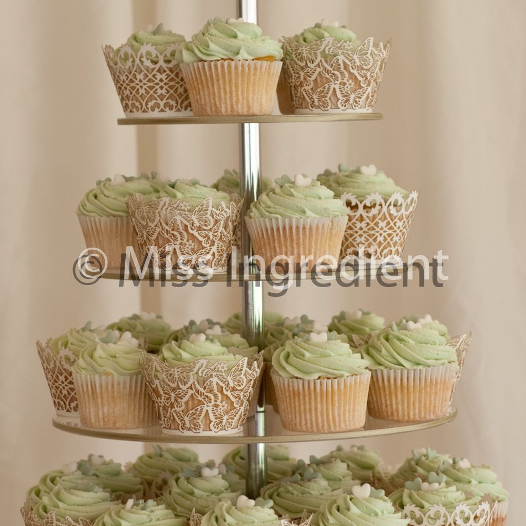Cool And Classy Sage Green Bridal Shower Cupcakes Wedding Cake