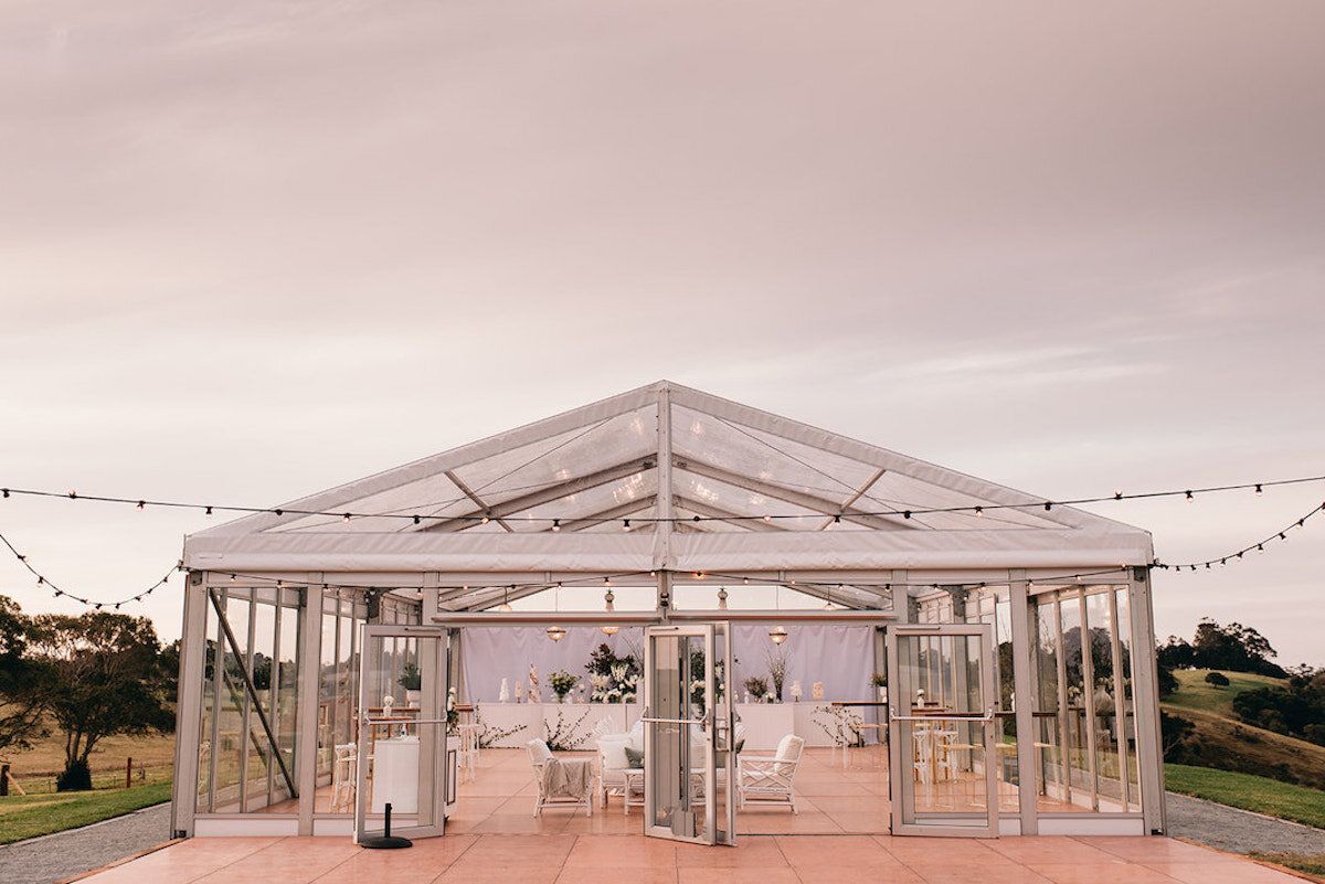 How to Plan a Marquee Wedding Reception on the Gold Coast, Brisbane or Byron Bay! | Hampton Event Hire | Wedding & Event Furniture Hire | Byron Bay | Gold Coast | Brisbane Perfect Wedding Venue, Wedding Mood, Wedding Events, Wedding Reception, Weddings, Clear Marquee, Tree Lined Driveway, Modern Wedding Styles, Gallery Of Modern Art