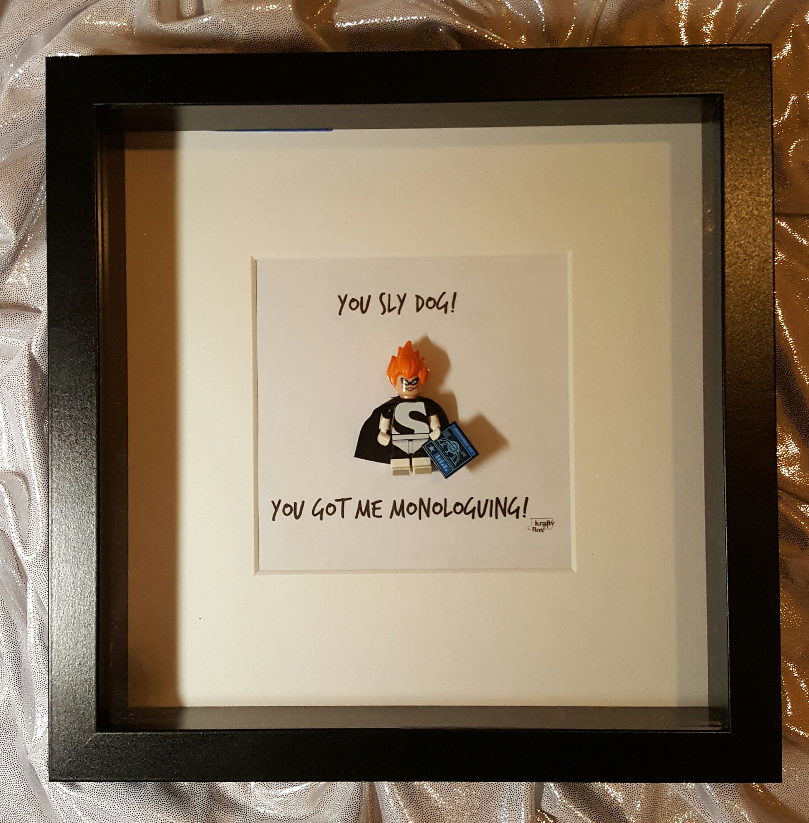 You Sly Dog You Got Me Monologuing Lego Minifigure Disney Incredibles Movie Syndrome "You sly dog! You got