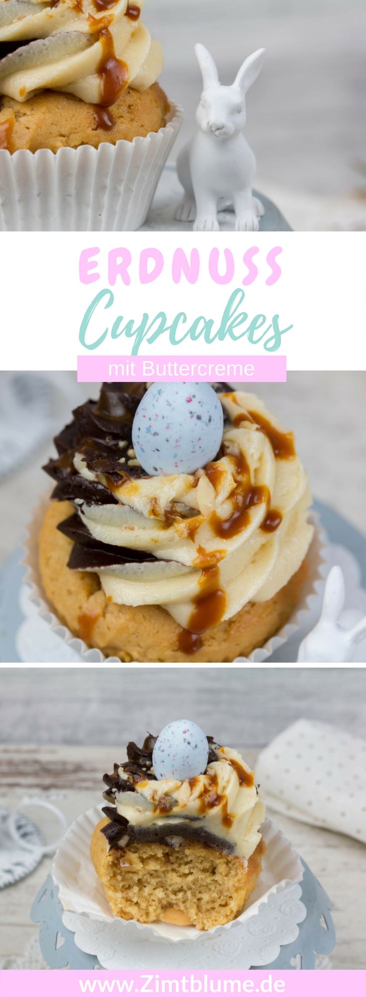 Erdnuss Cupcakes mit Schoko-Erdnussbutter Topping via @DieZimtblume Sweet Bakery, Sweet Cupcakes, Special Cake, Easter Dinner, Cupcake Muffins, Happy Easter, Toppings, Pancakes, Brunch