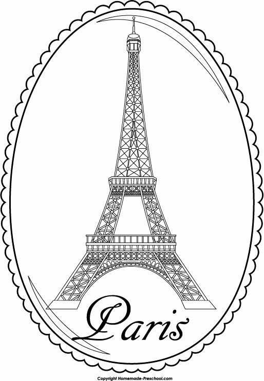 Eifel tower Coloring Page Elegant Eiffel tower Cartoon Fun and Free