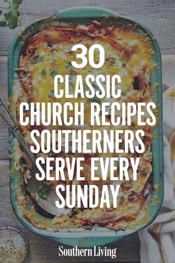 30 Classic Church Recipes Southerners Serve Every Sunday | From the classic cold salads to the warm, creamy casseroles, these church food recipes are definitely worth praising. And praise we shall. #recipes #recipeideas #southernliving #bigbatchrecipes #crowdfavorites #familyfriendlyrecipes Easy Casserole Recipes, Crockpot Recipes, New Recipes, Favorite Recipes, Casserole Dishes, Soul Food Recipes, Comfort Food Recipes, Caserole Recipes, Tips
