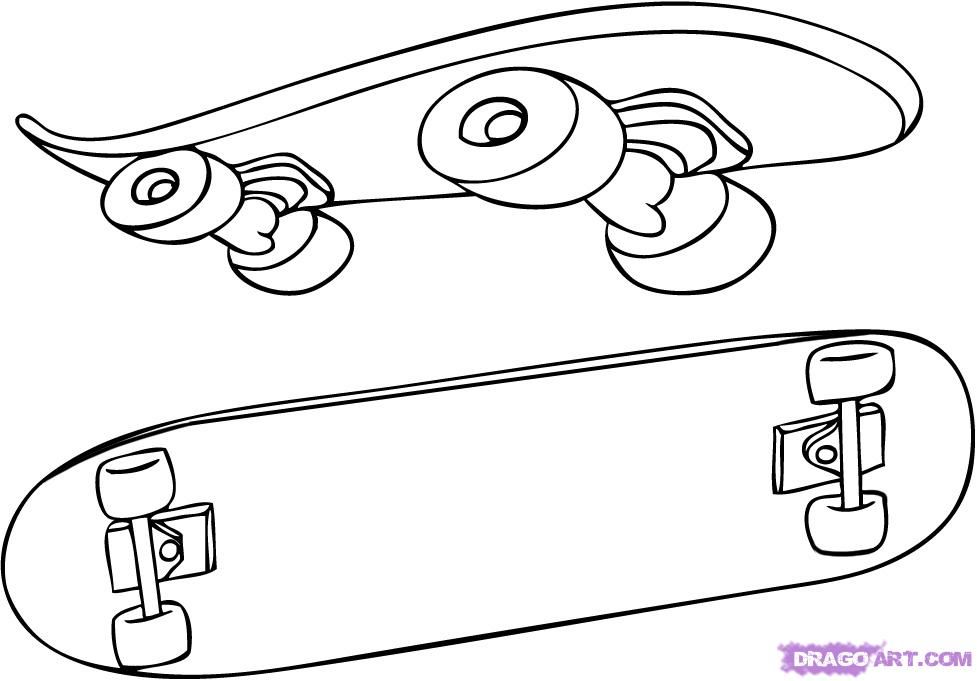 How To Draw Skateboard Step 0 Png 800 565 Easy Drawings Sketches Skateboard Drawings