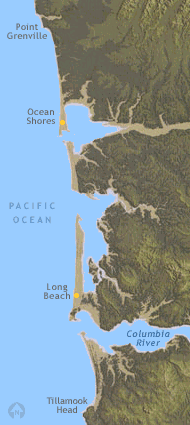 Washington Beaches Topical Marine Map Use To Live In Ocean Park Washington Beaches Topical Marine Map Use To Live In Ocean Park Just North Of Long Beach On The Peninsula