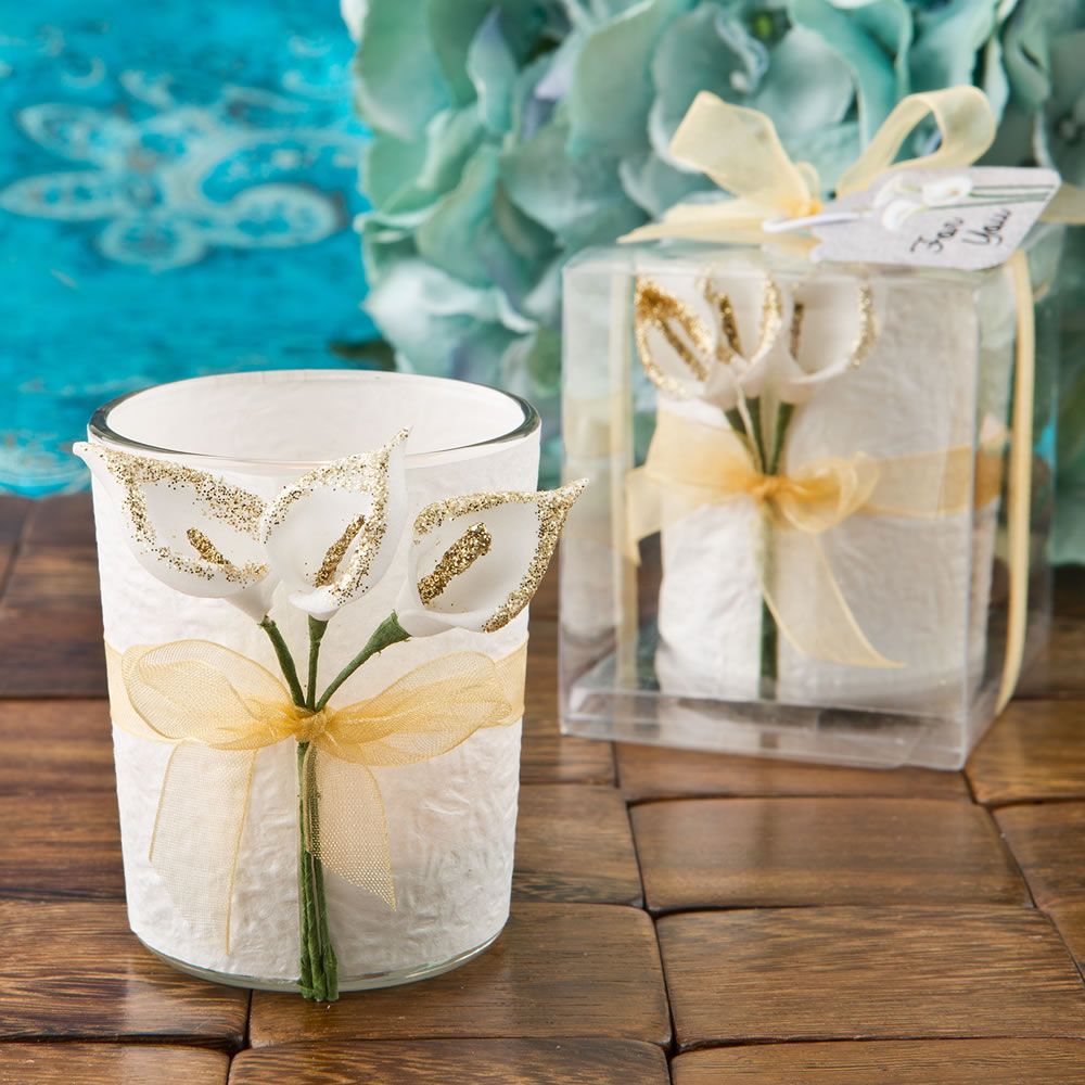 gold calla lily design votive candle holder candle stunning calla lily design candle favors