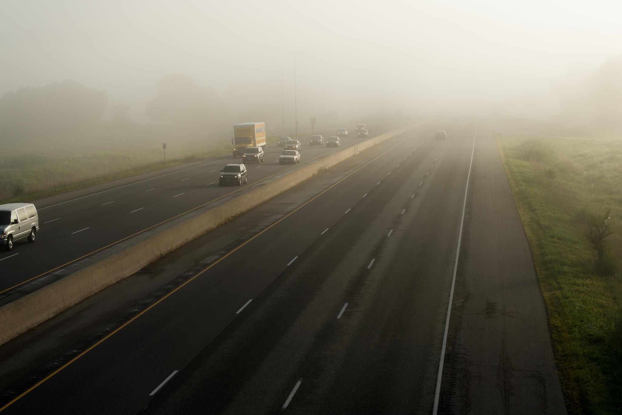 Caution Driving Through Fog May Be Beautiful An early morning drive Caution Driving Through Fog May Be Beautiful An early morning drive