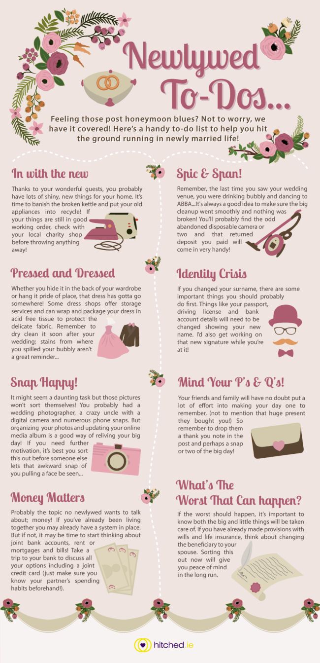 Our Post Wedding To Do List If Your Date Is Fast F711edf5a697823bc4a5ab05b983b1 Jpg