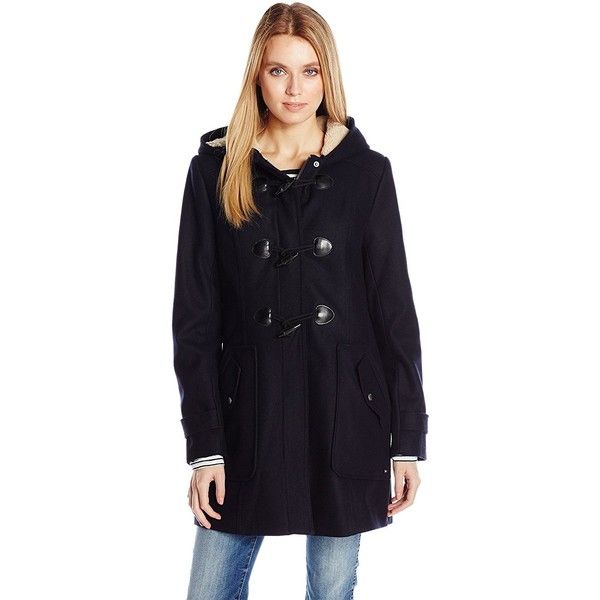 tommy hilfiger women's hooded toggle coat