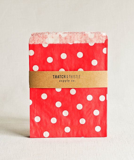 Paper Bags In Red Polka Dots Set Of 20 5x7 Party Favor Kraft Paper Bags In Red Polka Dots Set Of 20 5x7 Party Favor Kraft Gift