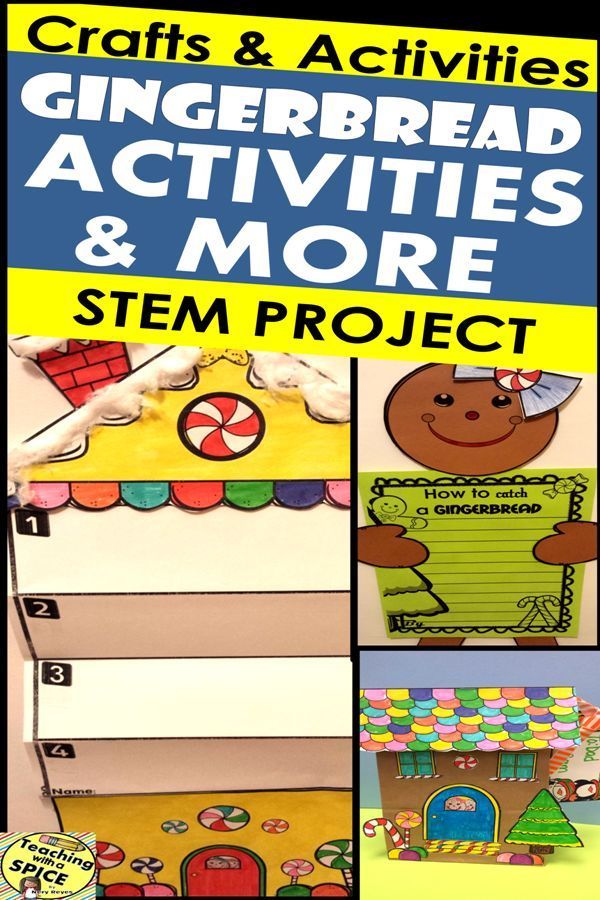 Gingerbread Activities and 7 Crafts 90 pages Activities Gingerbread Activiti