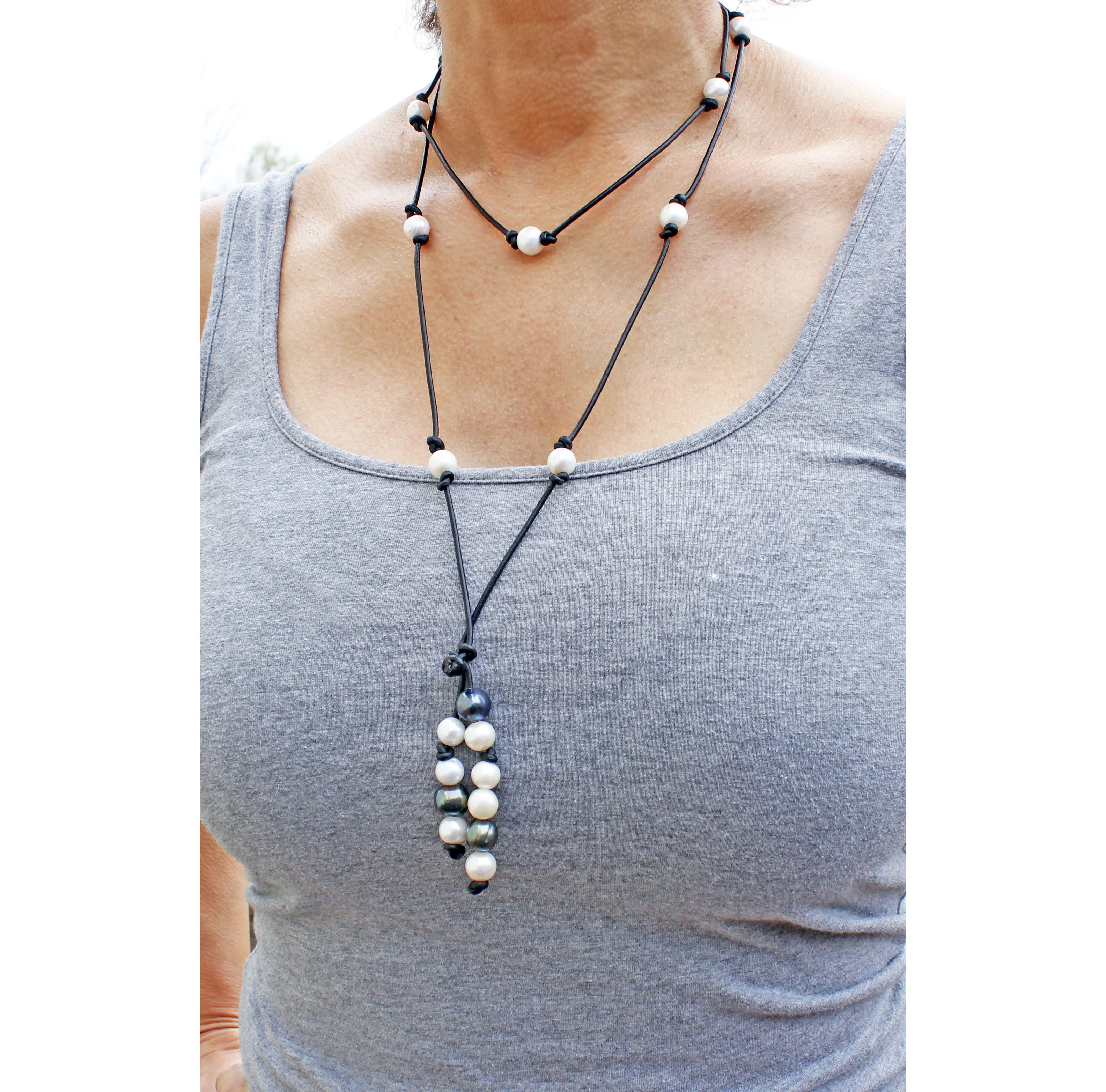 Choose The Color Adjustable Casual Boho Chic Choker Necklace Silver Jewelry Silver Curved Tube Bead /& Leather Festival Choker Necklace