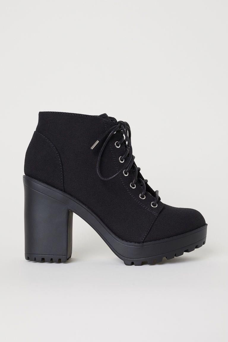 Plateau Stiefeletten Schwarz Ladies H M De 1 Timberlandbootsoutfitmens Timberland Boots Platform Ankle Boots Timberland Boots Outfit Mens
