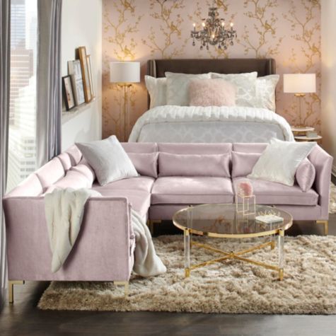 Zara Sectional In 2019 Interior Styling Stylish Home Decor This Blush Zara Sectional From Z Gallerie Is Great But The Cerulean Classy