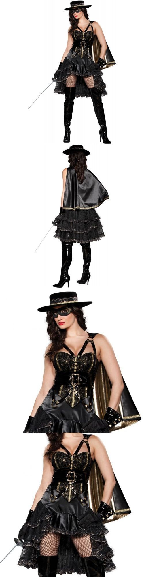 Zorro Costume Adult Bandita Halloween Fancy Dress
