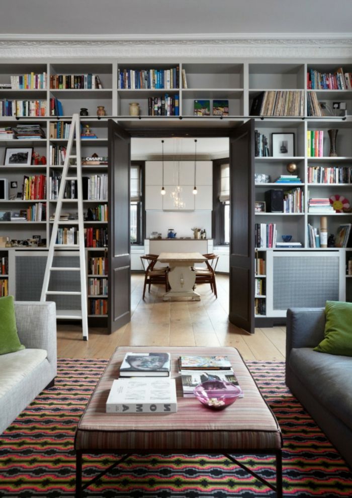 salón con puerta al comedor, estanterias para libros, librería de - estantes para libros salón con puerta al comedor, estanterias para libros, librería de - estantes para libros