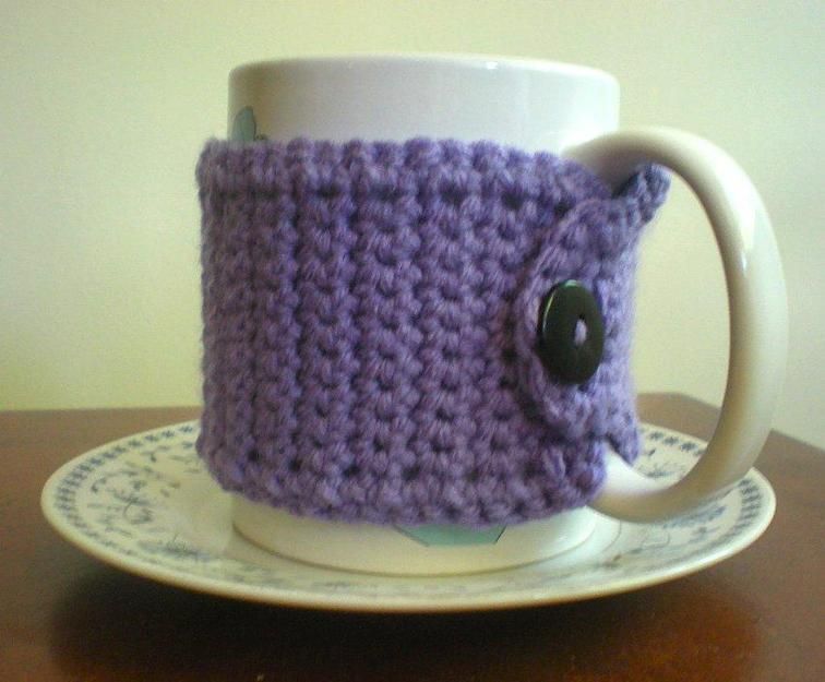 Pin by Becky Julian on sorority | Crochet mug cozy, Mug cozy pattern