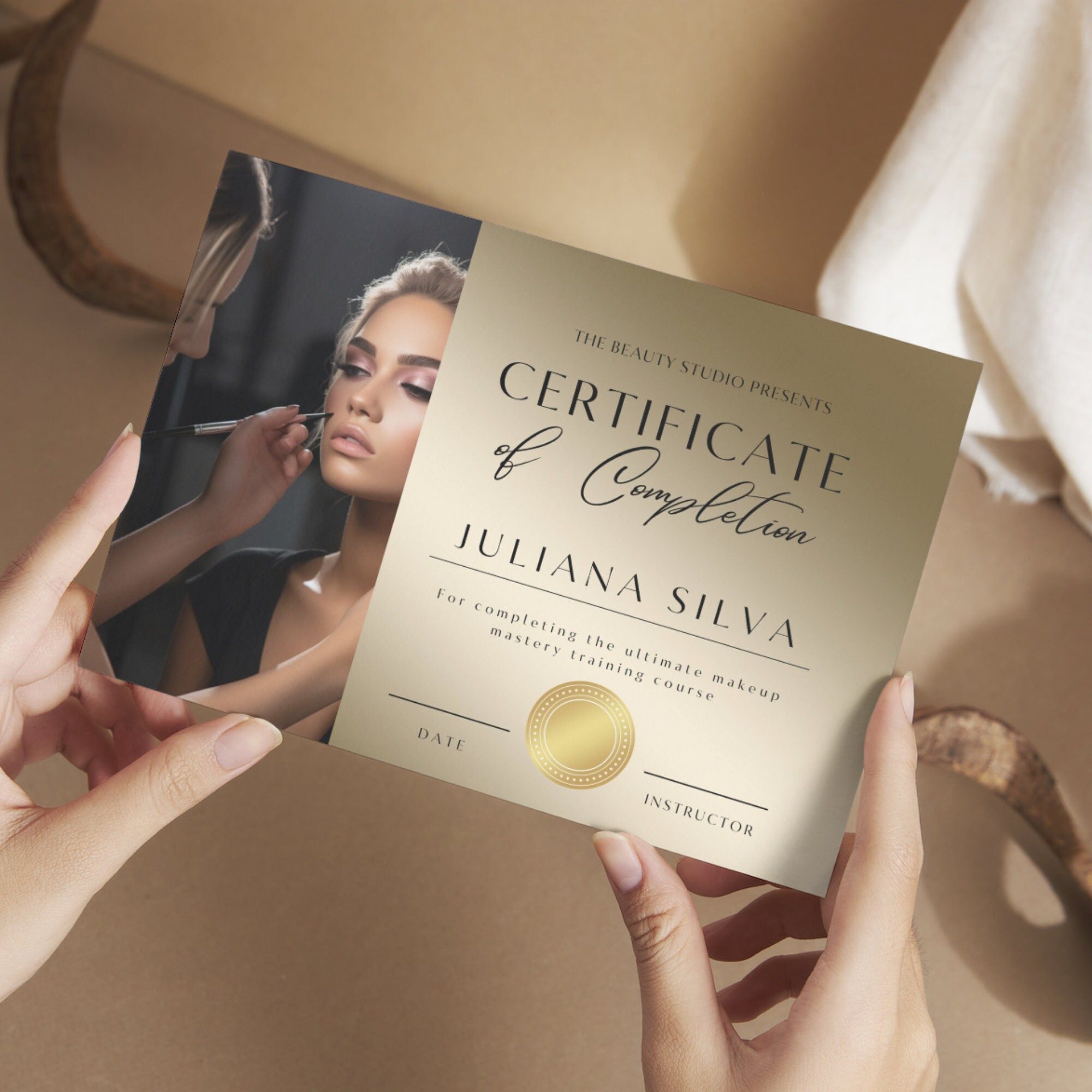 Certificate of Completion Template Makeup lashes Certificate beauty diy Certificate of Completion Template Makeup lashes Certificate beauty diy