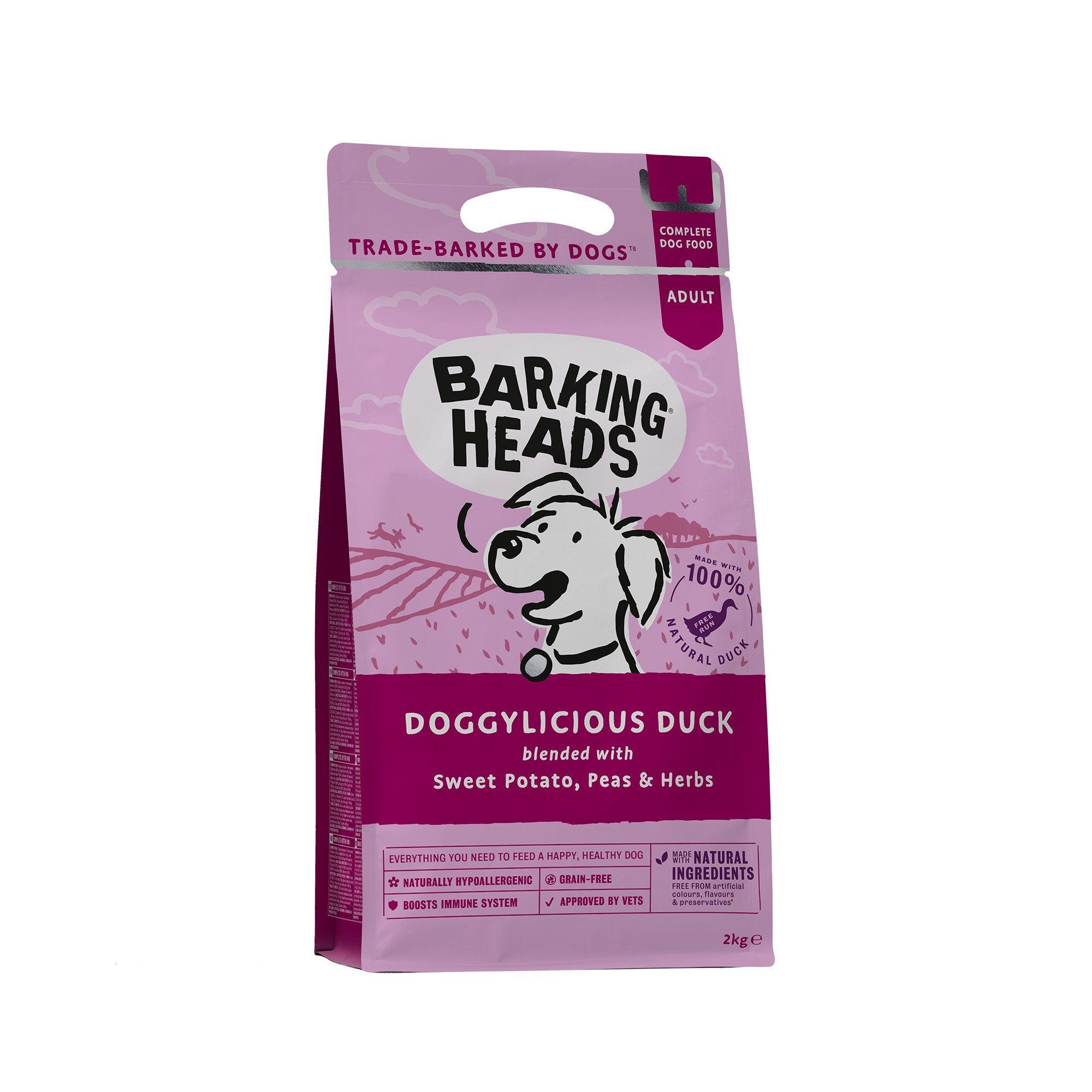 Barking Heads Dog Food Quackers Grain Free Duck 2kg Continue To