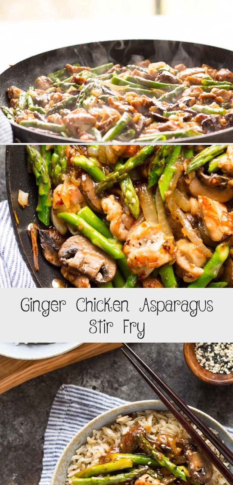 Ginger Chicken Asparagus Stir Fry #healthystirfry