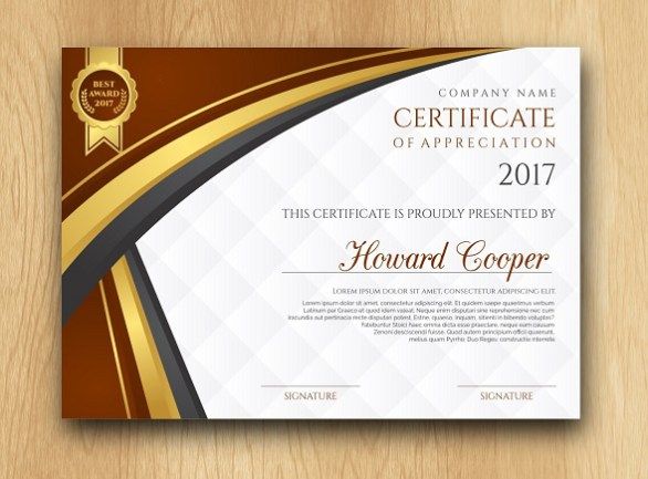 certificate template psd