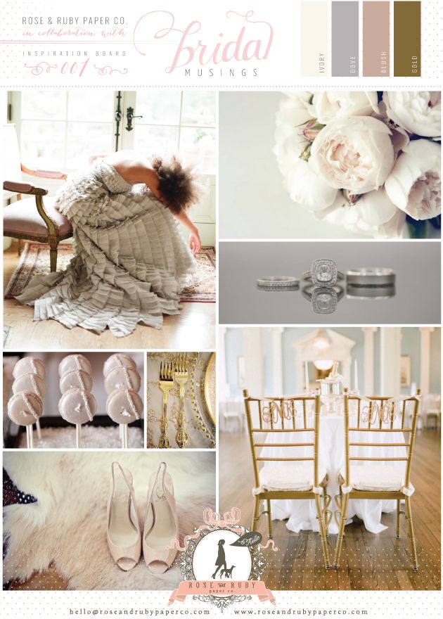 Dove Grey Blush Pink Gold Wedding Inspiration Dove Grey Blush Pink Gold Wedding Inspiration