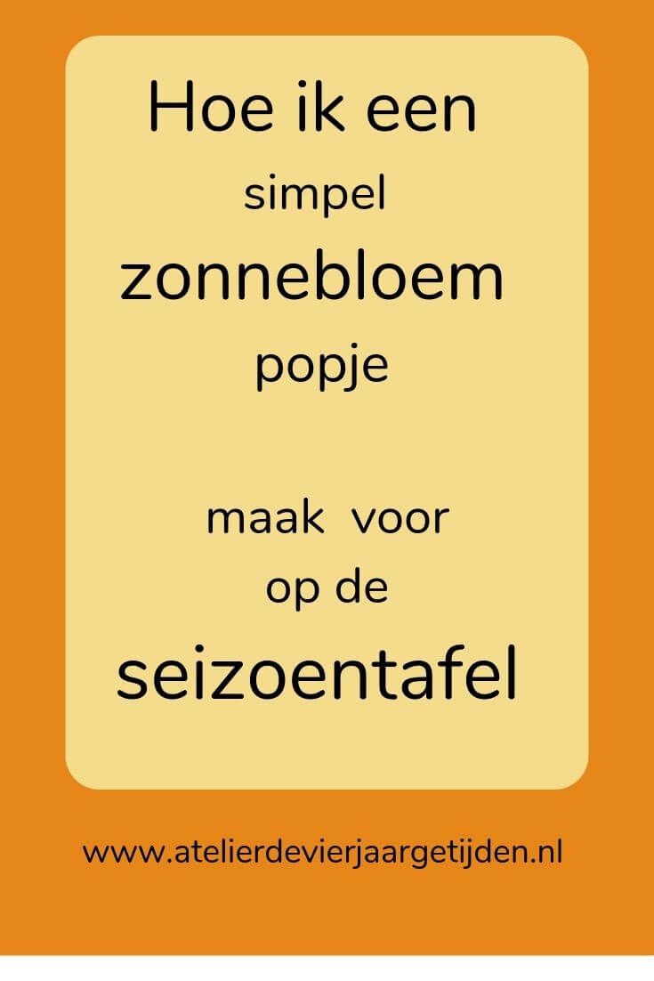 Zonnebloem seizoentafelfiguur