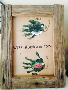 Bass and trout handprint fish for grandpa! – Gift Ideas 2019 #grandpagifts
